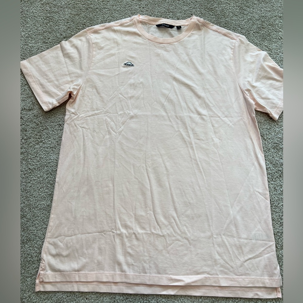 Radmor Pima Cotton Sz L Pink T Shirt Crewneck